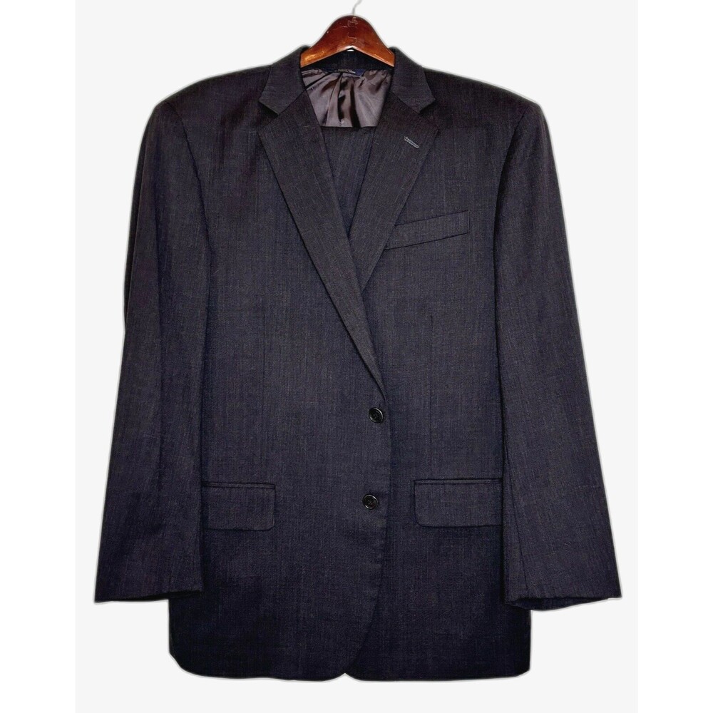 Mens Brooks Brothers Old Money 1818 Madison Estrato Gray Wool Suit 45 USA